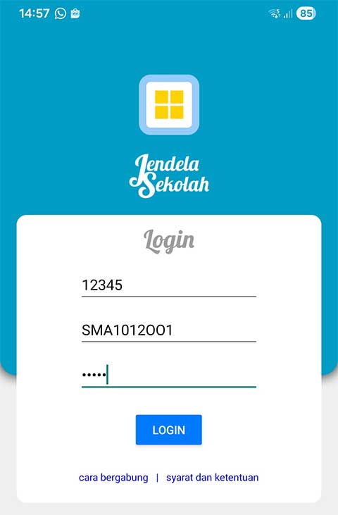Login Jendela Sekolah